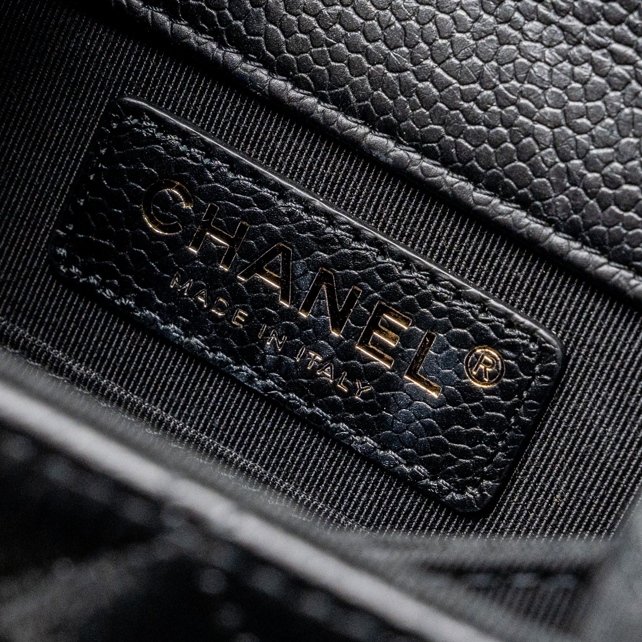CHANEL NORTH SOUTH BOY BAG CAVIAR BLACK LGHW