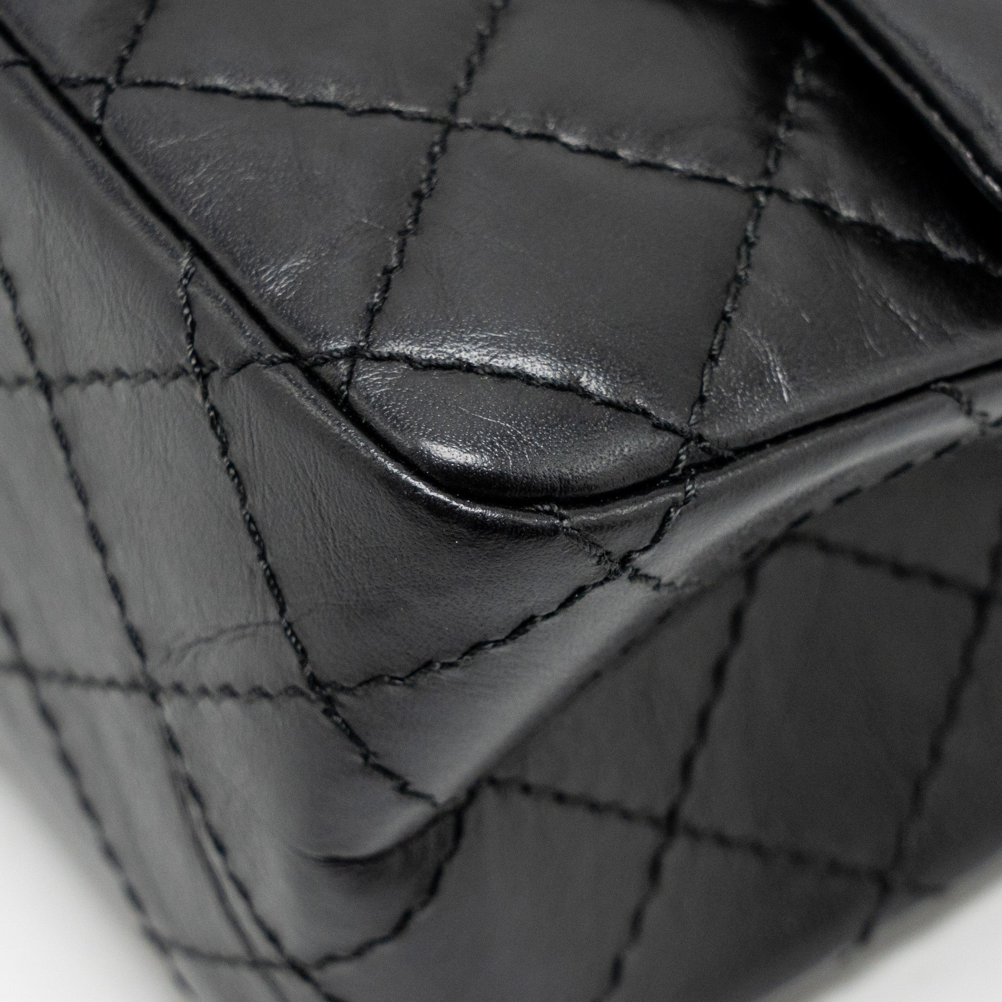 CHANEL MINI 2.55 REISSUE AGED CALFSKIN BLACK GHW