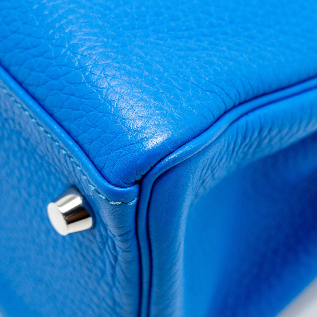 HERMES KELLY 28 CLEMENCE BLUE HYDRA SHW