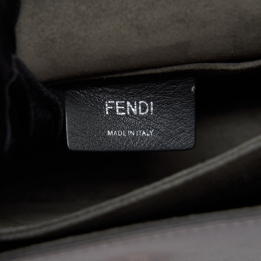 FENDI KAN I STUDDED SHOULDER BAG LIGHT BLUE/MULTICOLOUR SHW