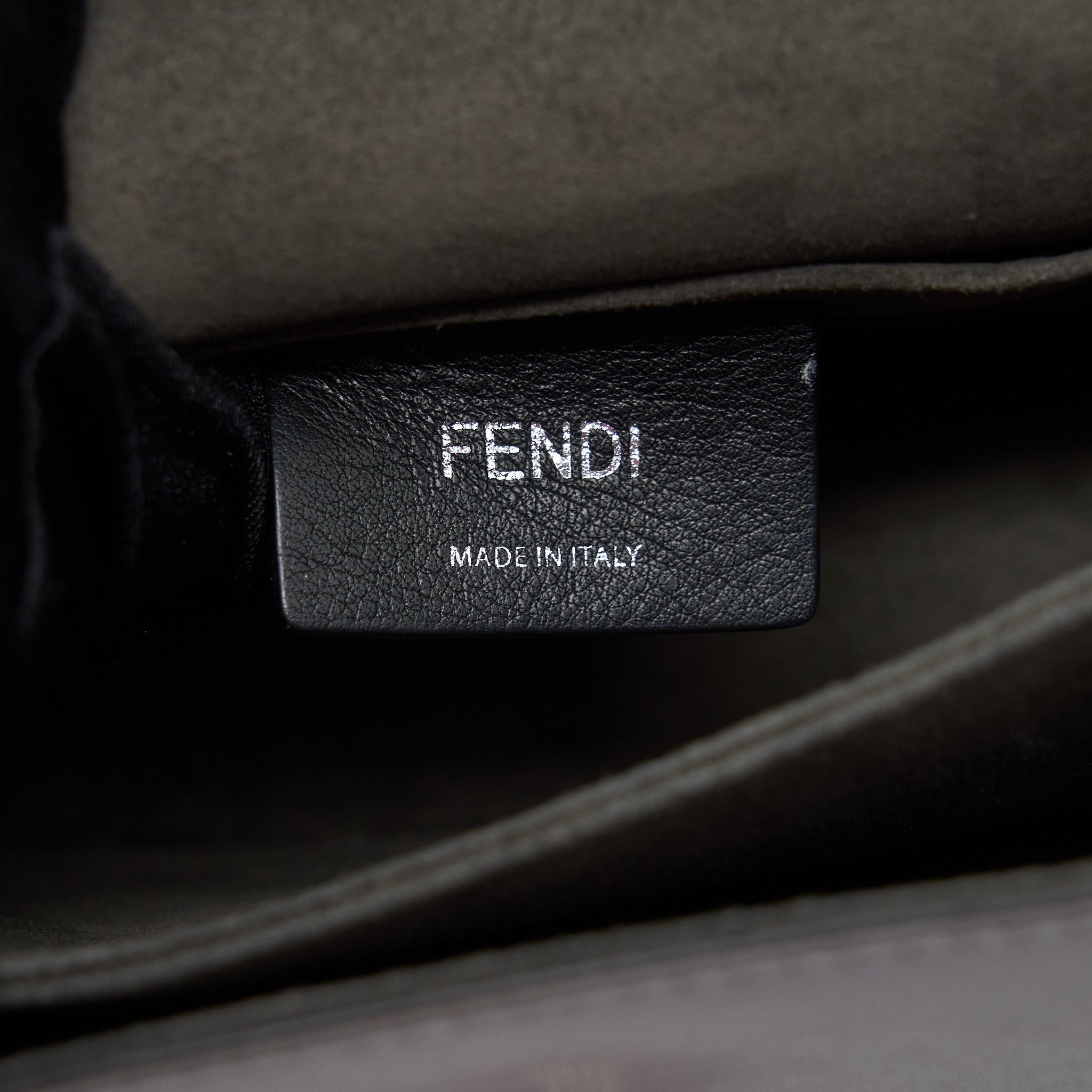 FENDI KAN I STUDDED SHOULDER BAG LIGHT BLUE/MULTICOLOUR SHW