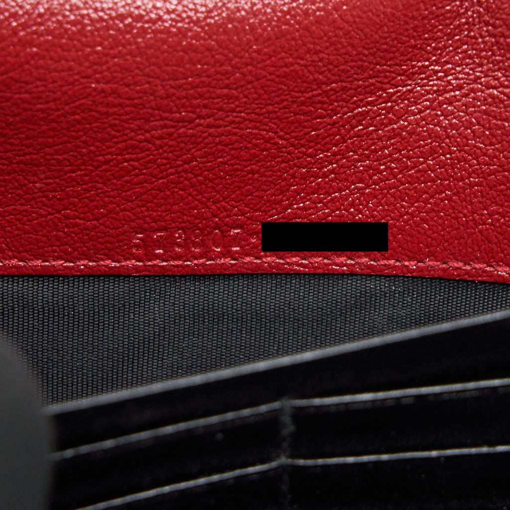 GUCCI GG MARMONT WALLET ON CHAIN BLACK GHW