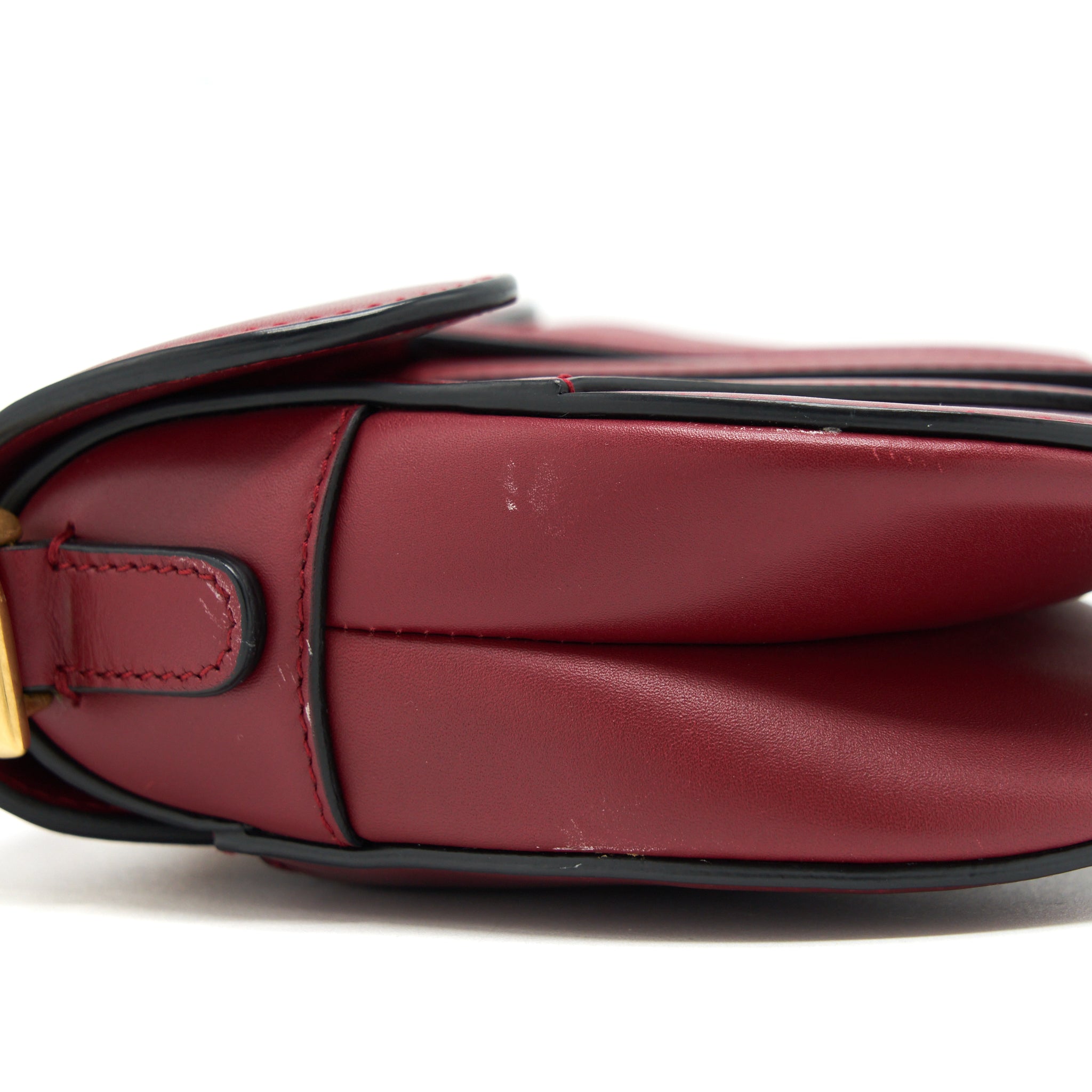 DIOR MINI DIOR SADDLE BAG RED GHW
