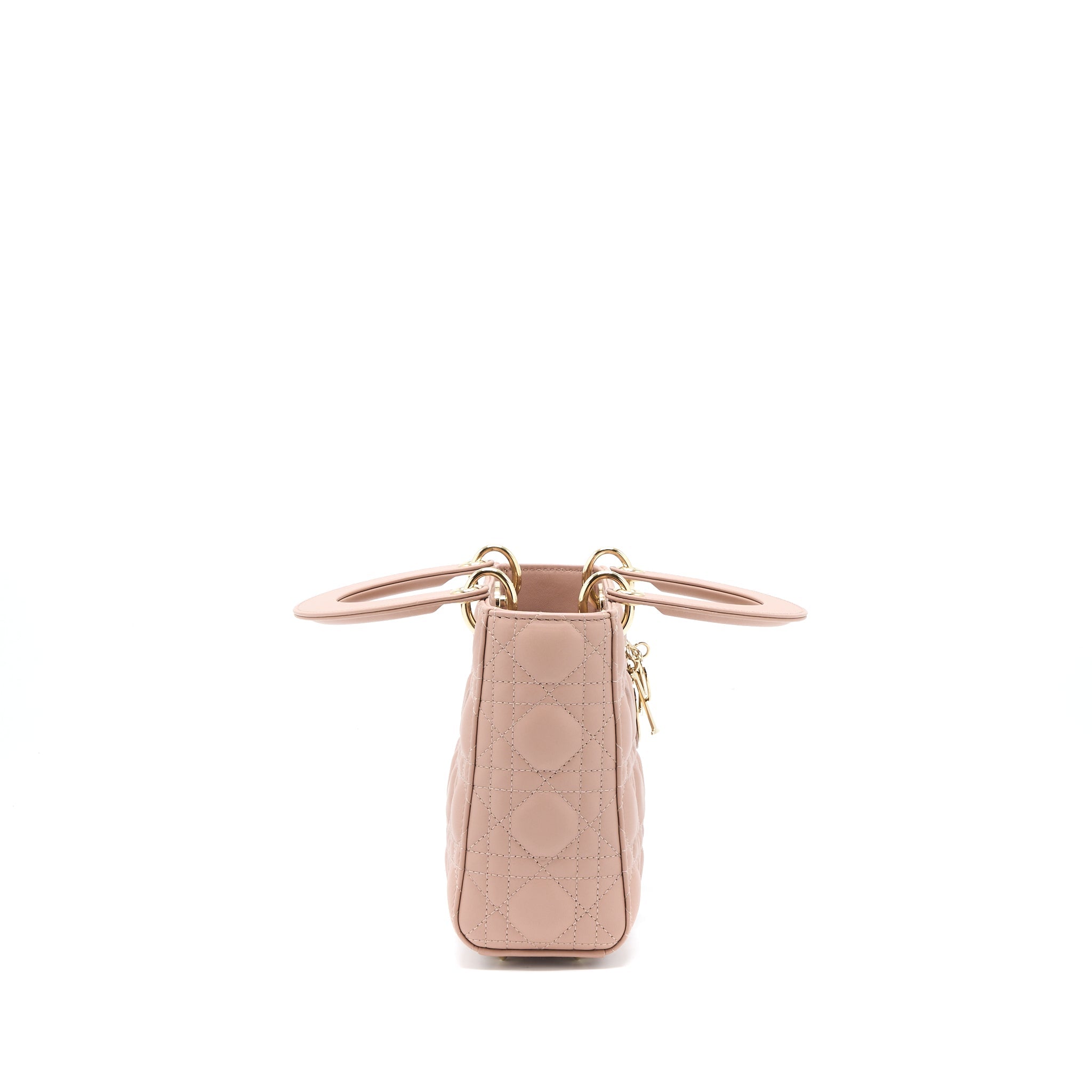 DIOR SMALL LADY DIOR LAMBSKIN LIGHT PINK LGHW