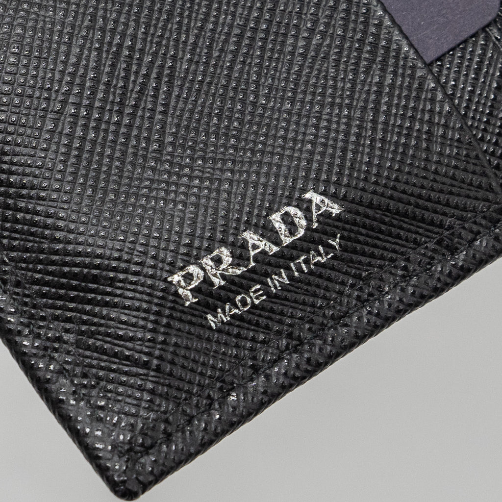 PRADA SAFFIANO WALLET CALFSKIN BLACK SHW