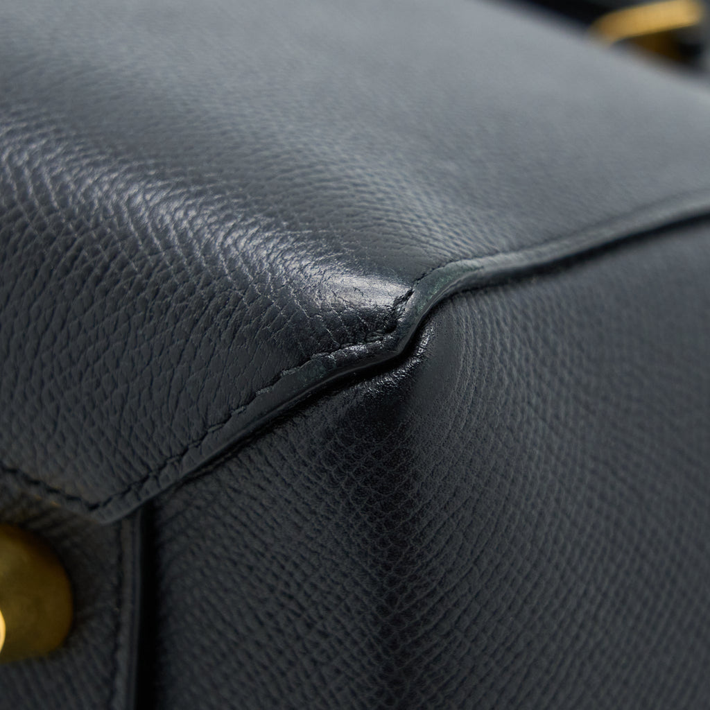 CELINE MINI BELT BAG GRAINED CALFSKIN BLACK GHW