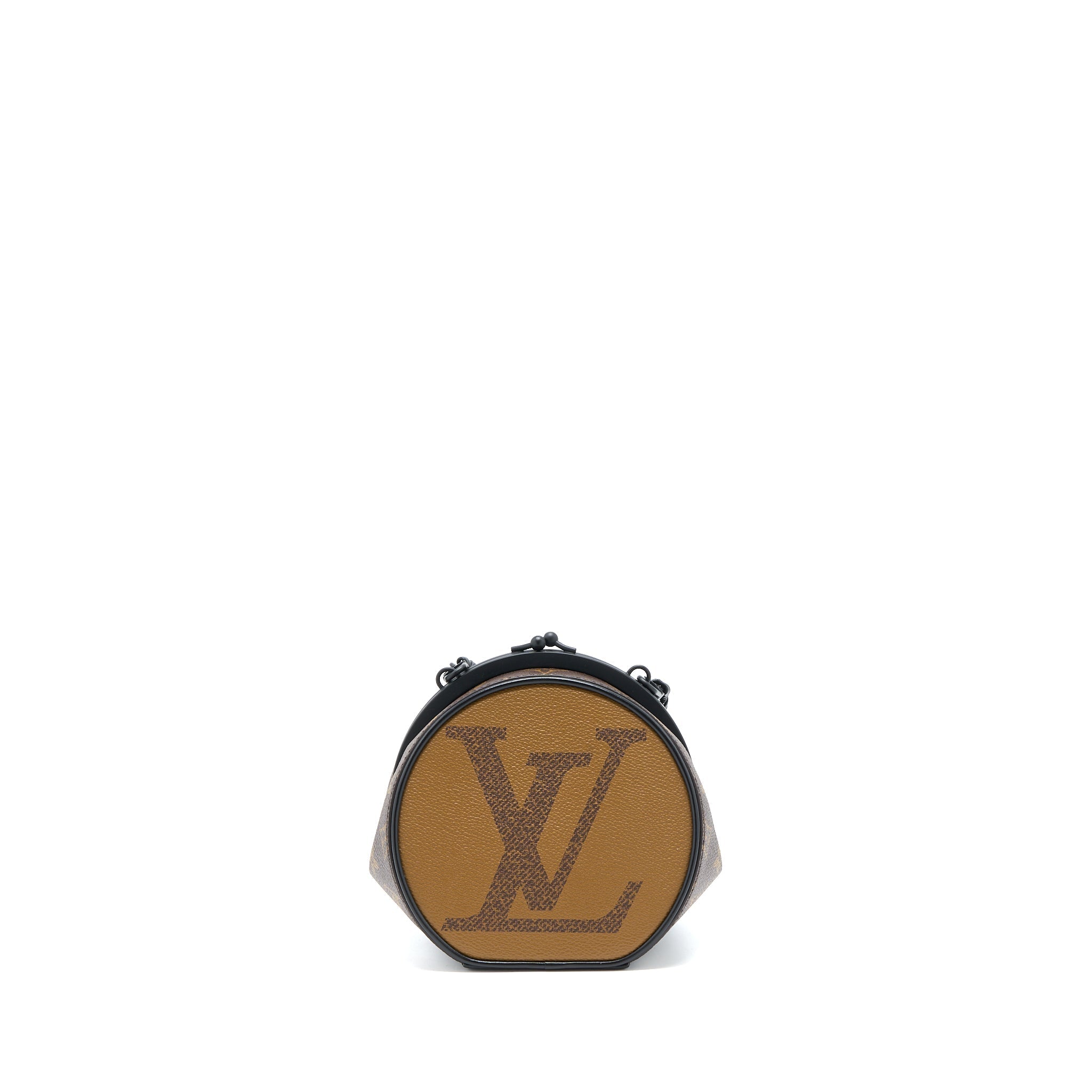 LOUIS VUITTON BOURSICOT CHAIN BAG REVERSE MONOGRAM CANVAS WITH EXTRA LV STRAP