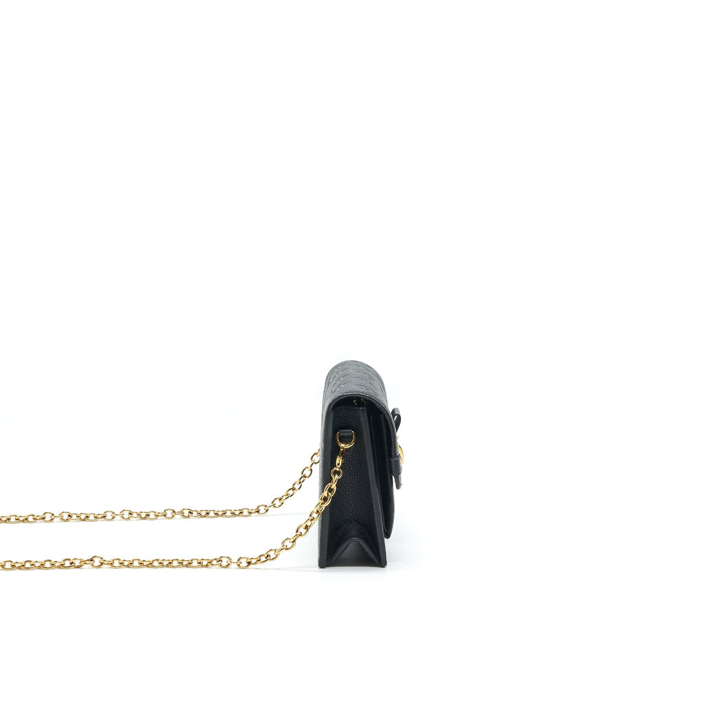 LOUIS VUITTON VAVIN CHAIN WALLET BLACK