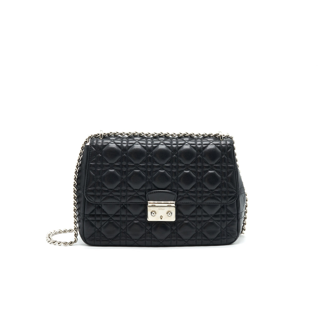 DIOR MISS DIOR MEDIUM FLAP BAG BLACK SHW