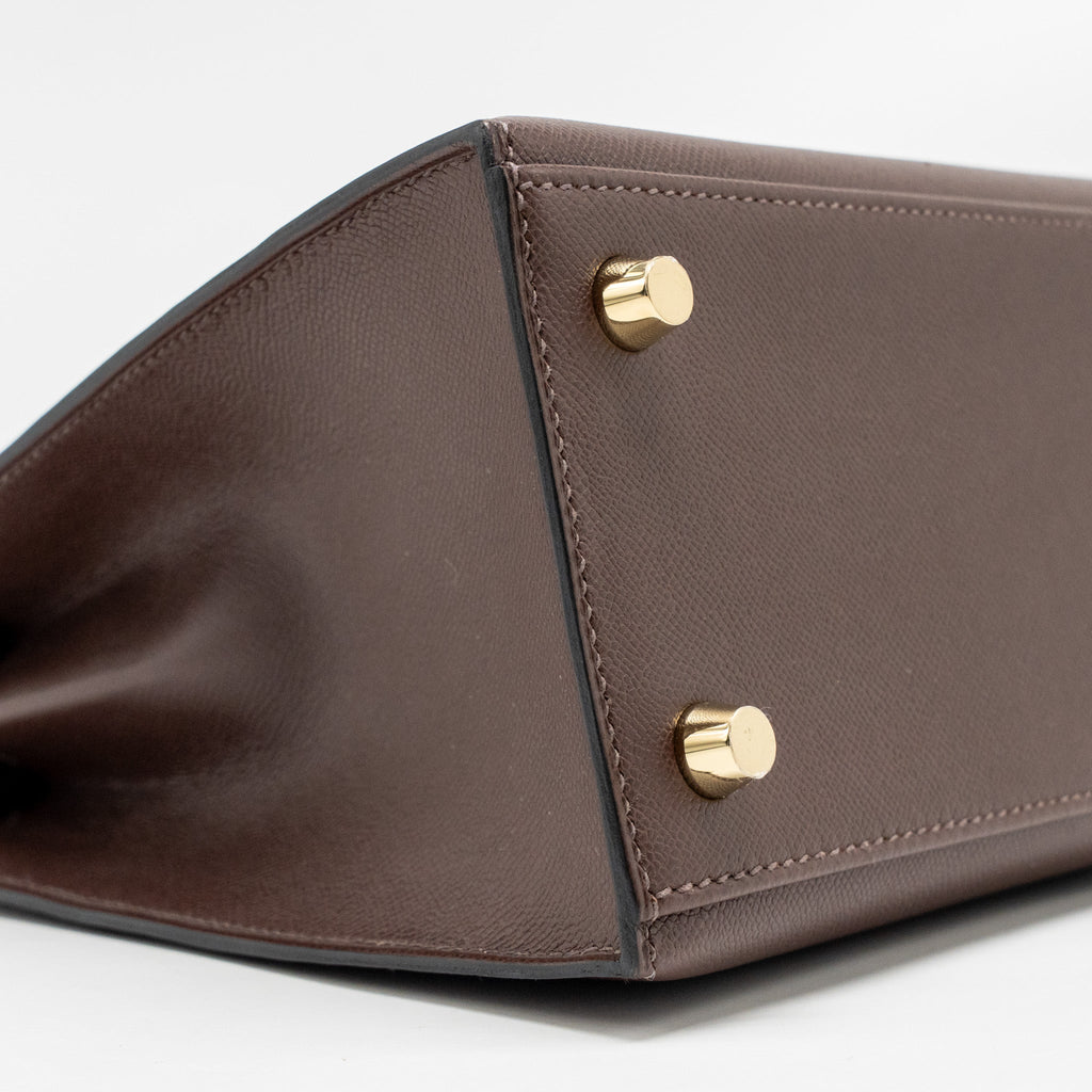 HERMES KELLY 25 MADAME MOKA GHW