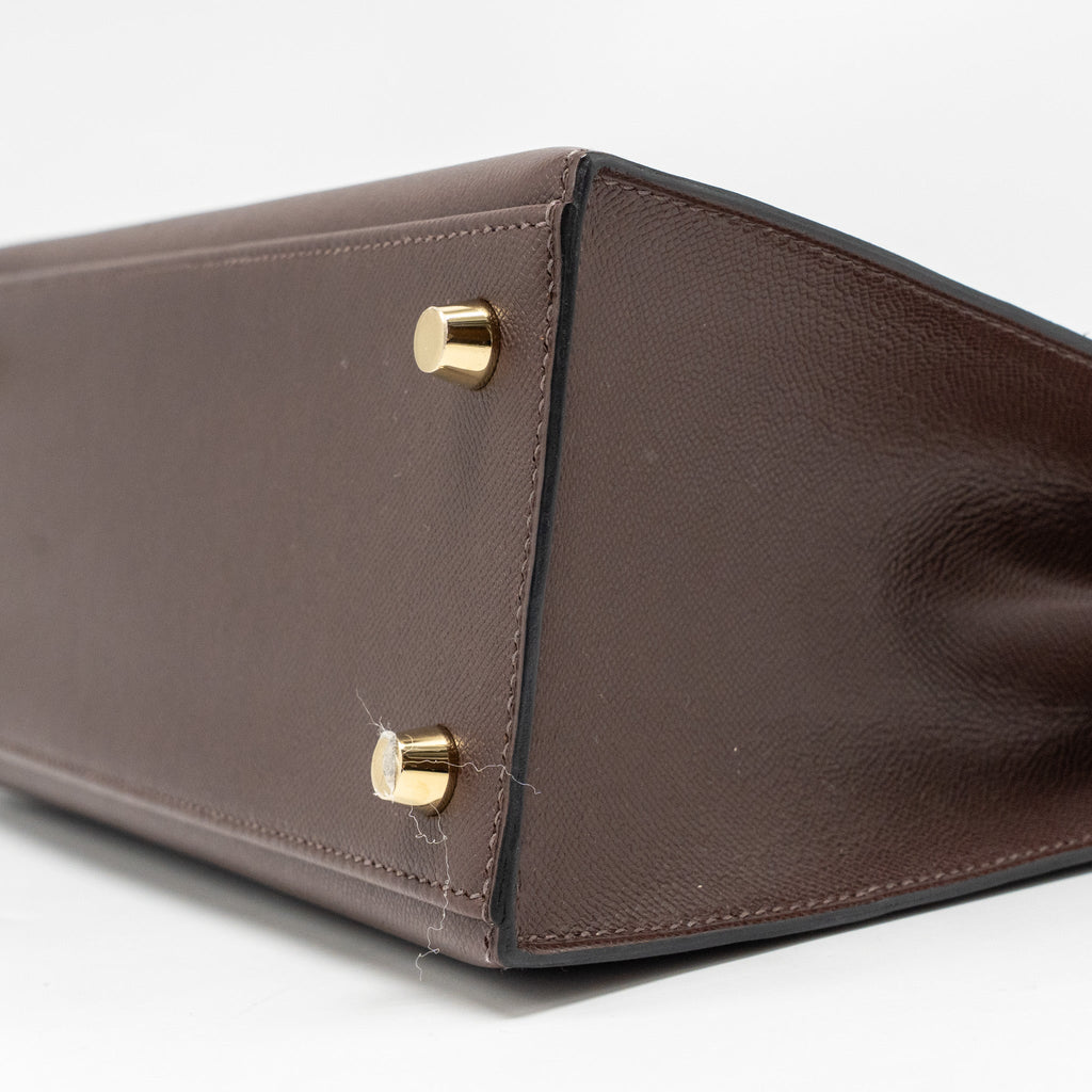 HERMES KELLY 25 MADAME MOKA GHW