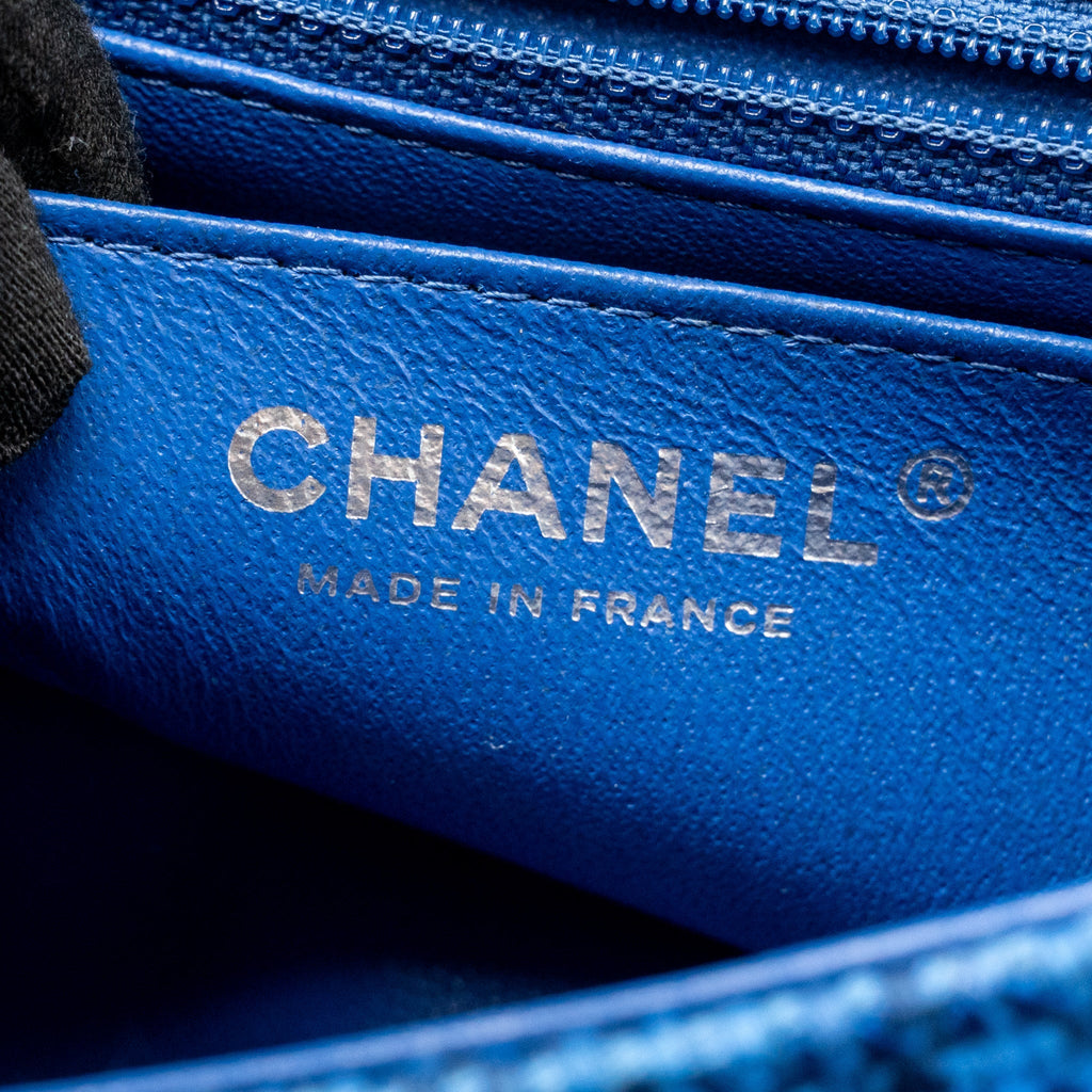 CHANEL MINI RECTANGULAR TWEED BLUE SHW