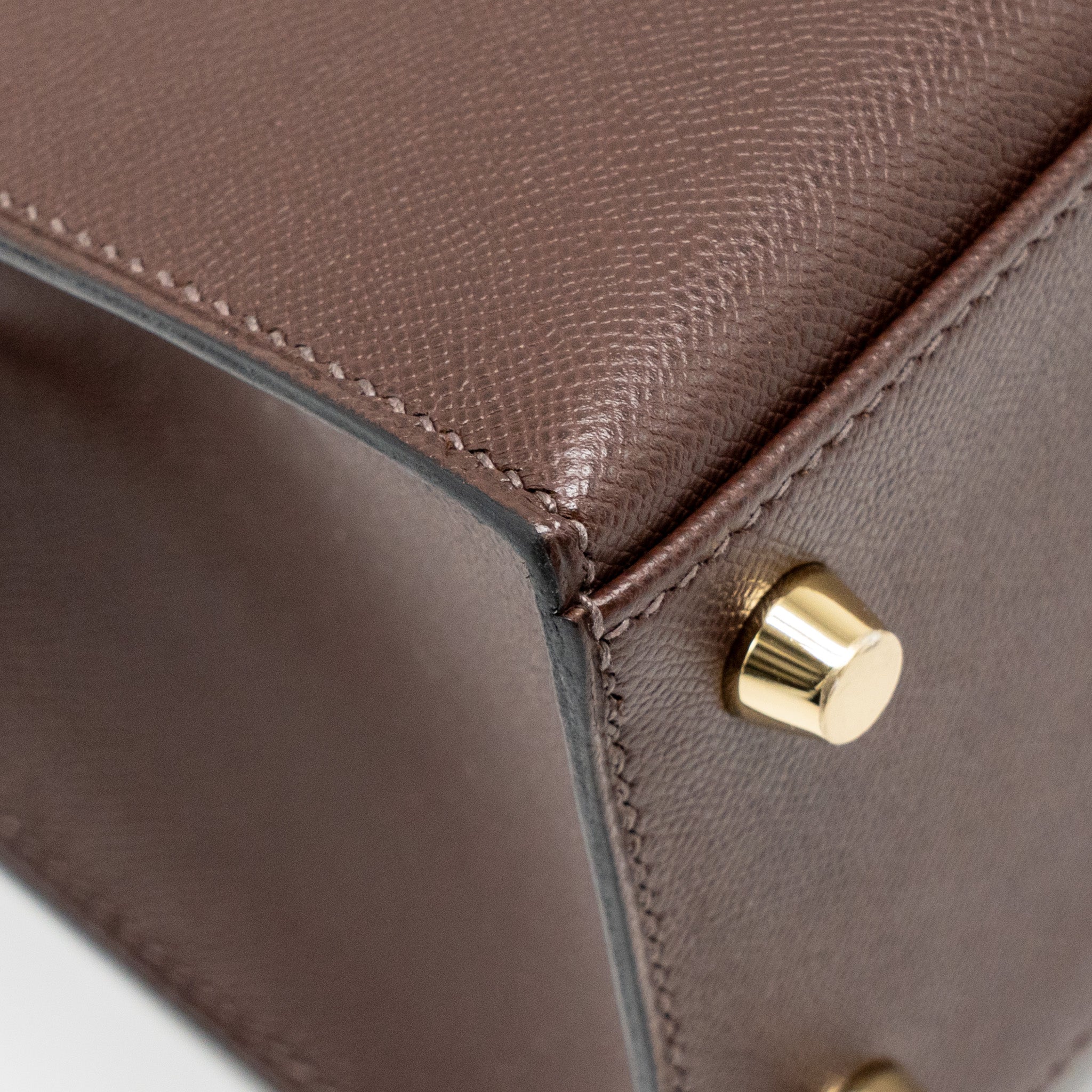 HERMES KELLY 25 MADAME MOKA GHW