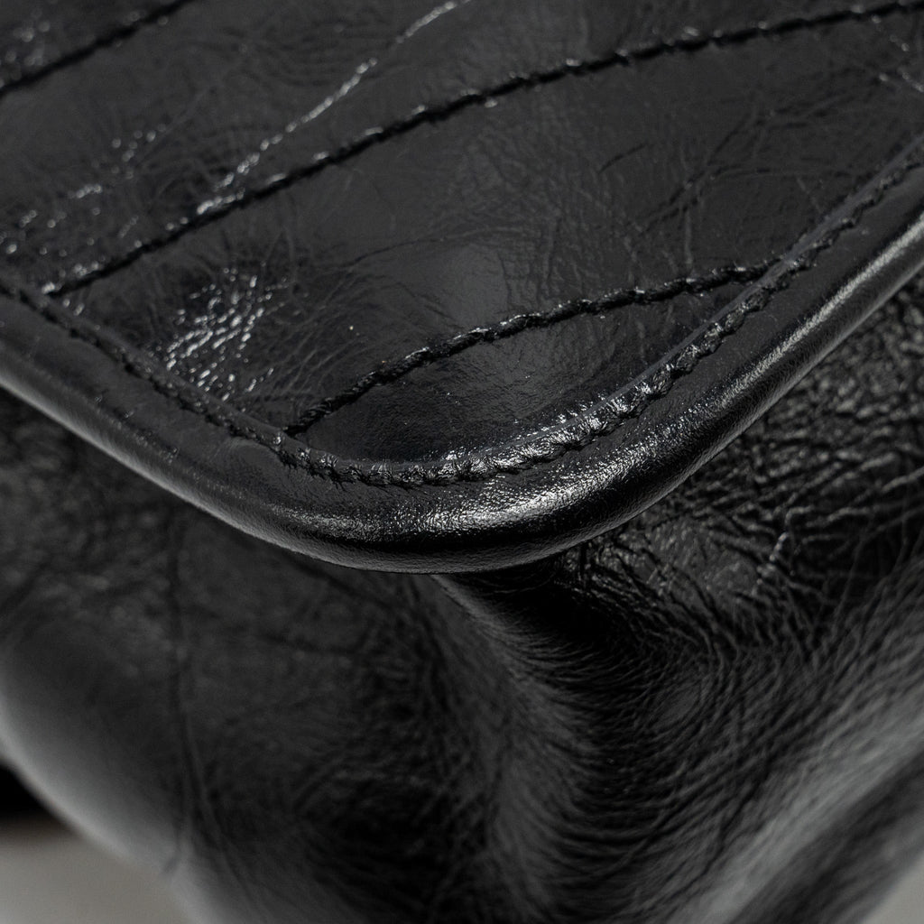 SAINT LAURENT MEDIUM NIKI CALFSKIN BLACK RUTHENIUM HARDWARE