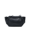 BOTTEGA VENETA INTRECCIATO FLAP BAG BLACK