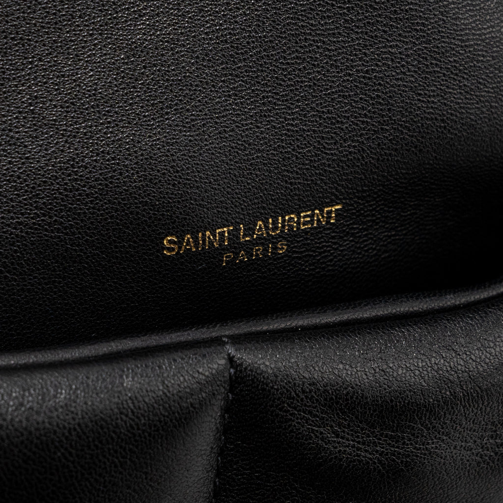 SAINT LAURENT/YSL SMALL PUFFER QUILTED NAPPA BLACK GHW