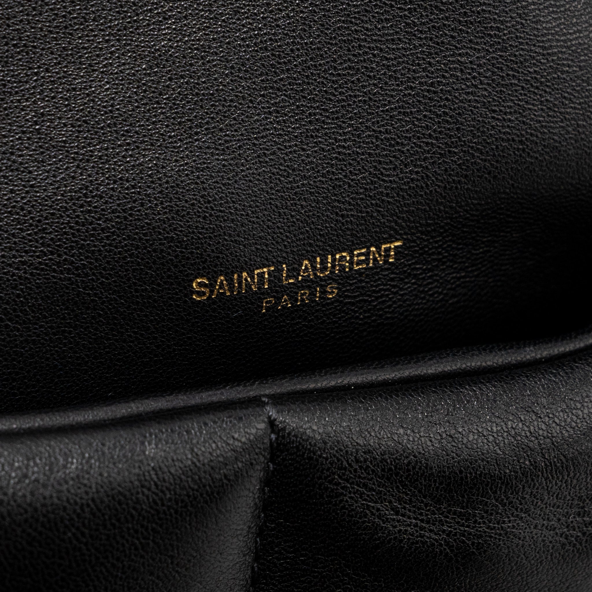 SAINT LAURENT/YSL SMALL PUFFER QUILTED NAPPA BLACK GHW