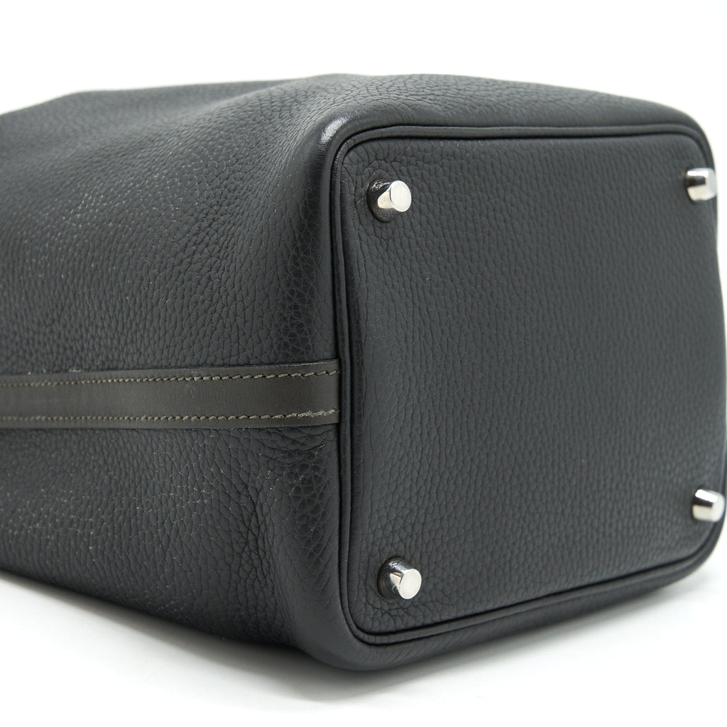 HERMES PICOTIN 18 LOCK BAG DARK GREY SHW