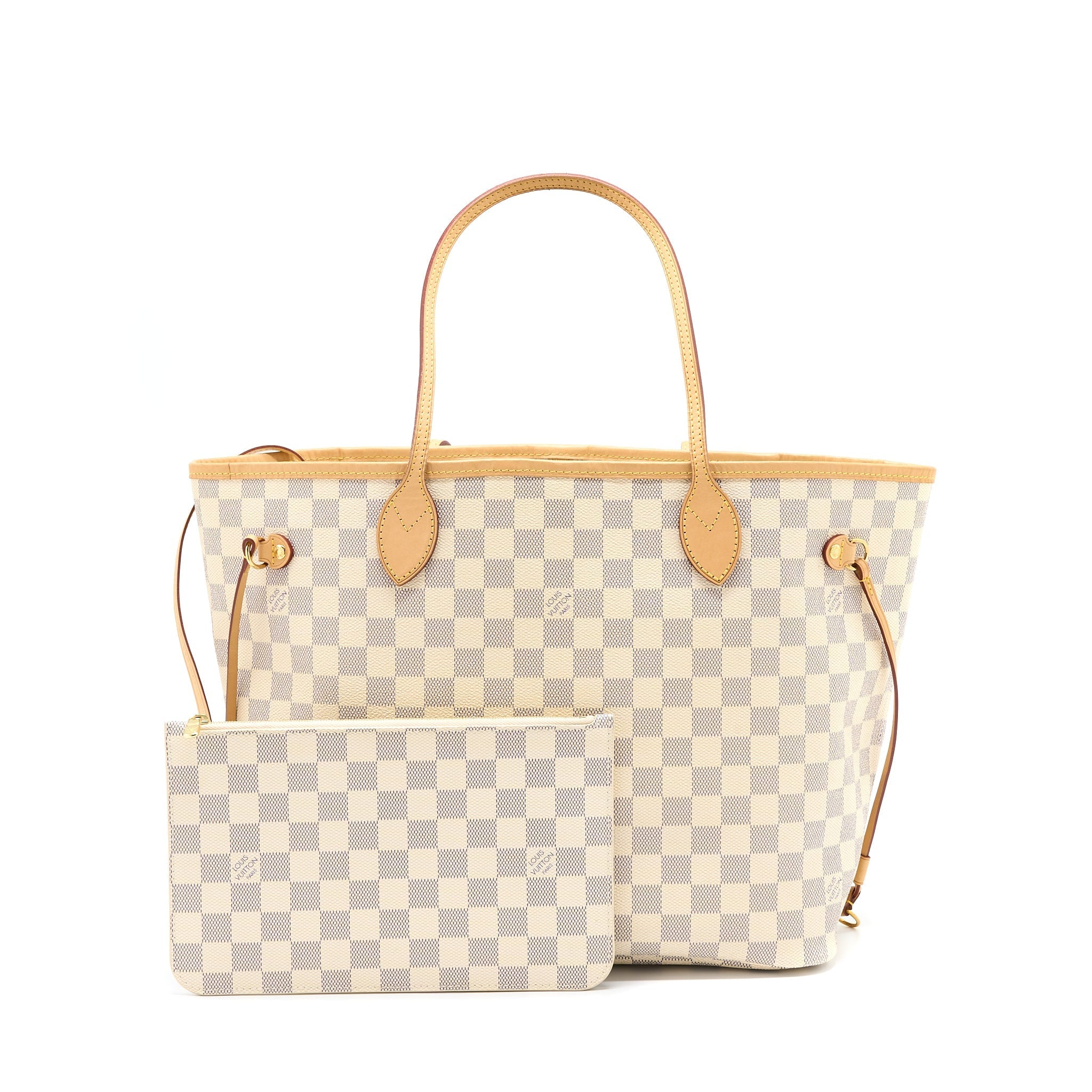 LOUIS VUITTON NEVERFULL MM DAMIER AZUR CANVAS GHW