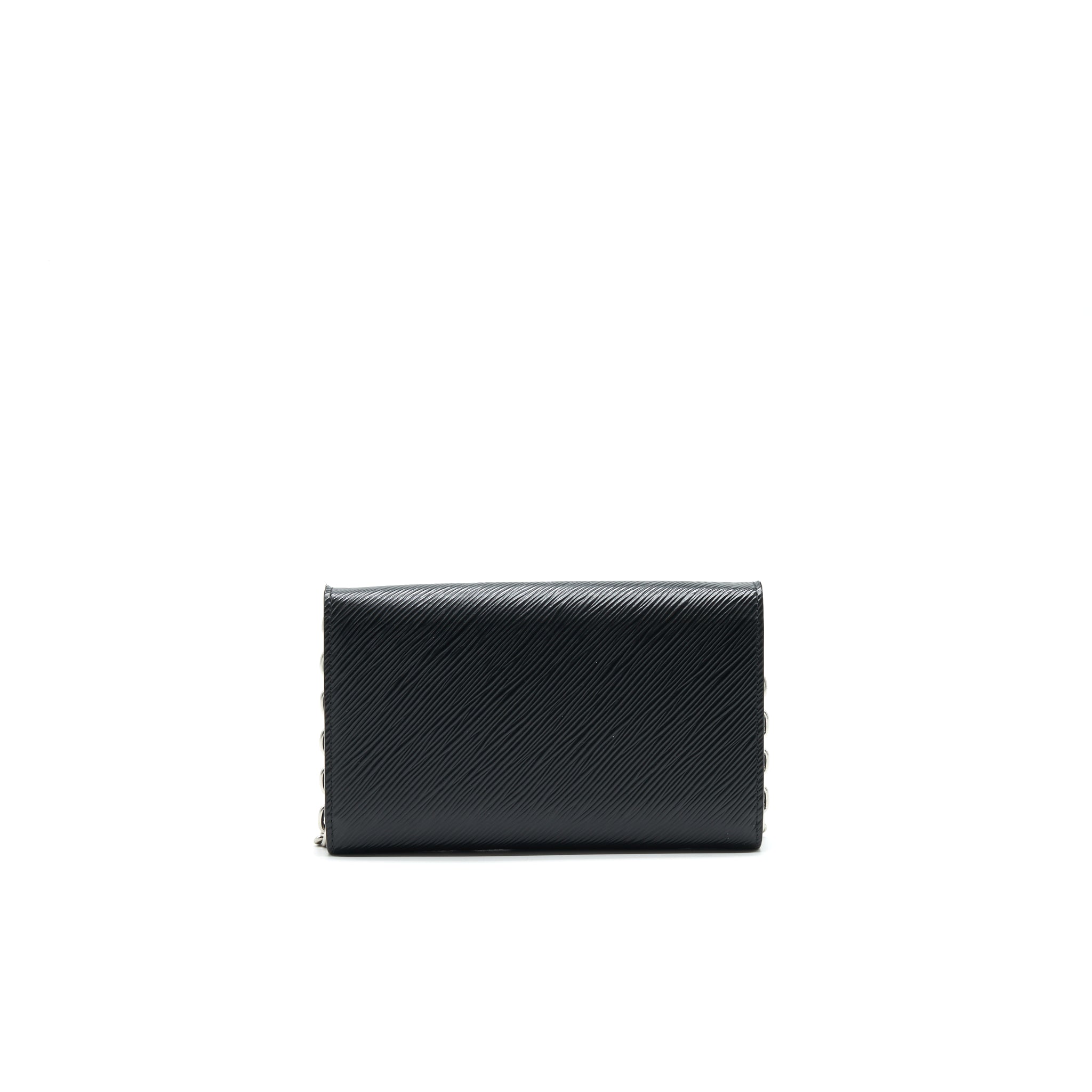 LOUIS VUITTON TWIST WALLET ON CHAIN BLACK SHW EPI LEATHER