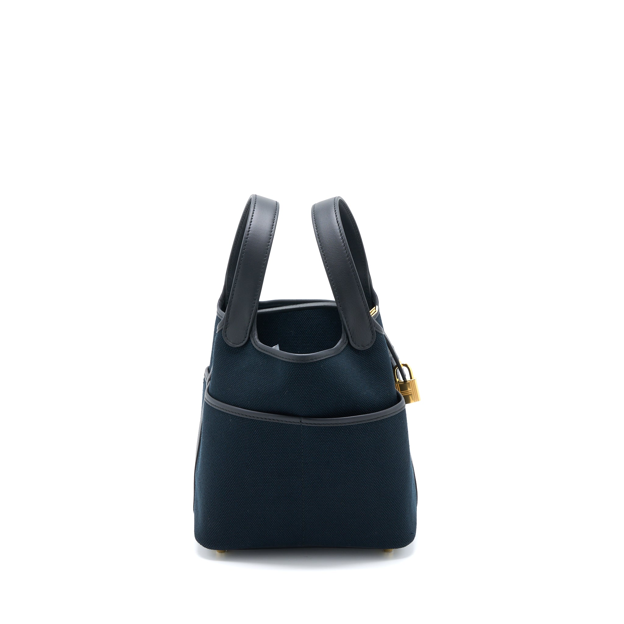 HERMES CARGO PICOTIN 18 POCKET BAG CANVAS/SWIFT BLACK GHW