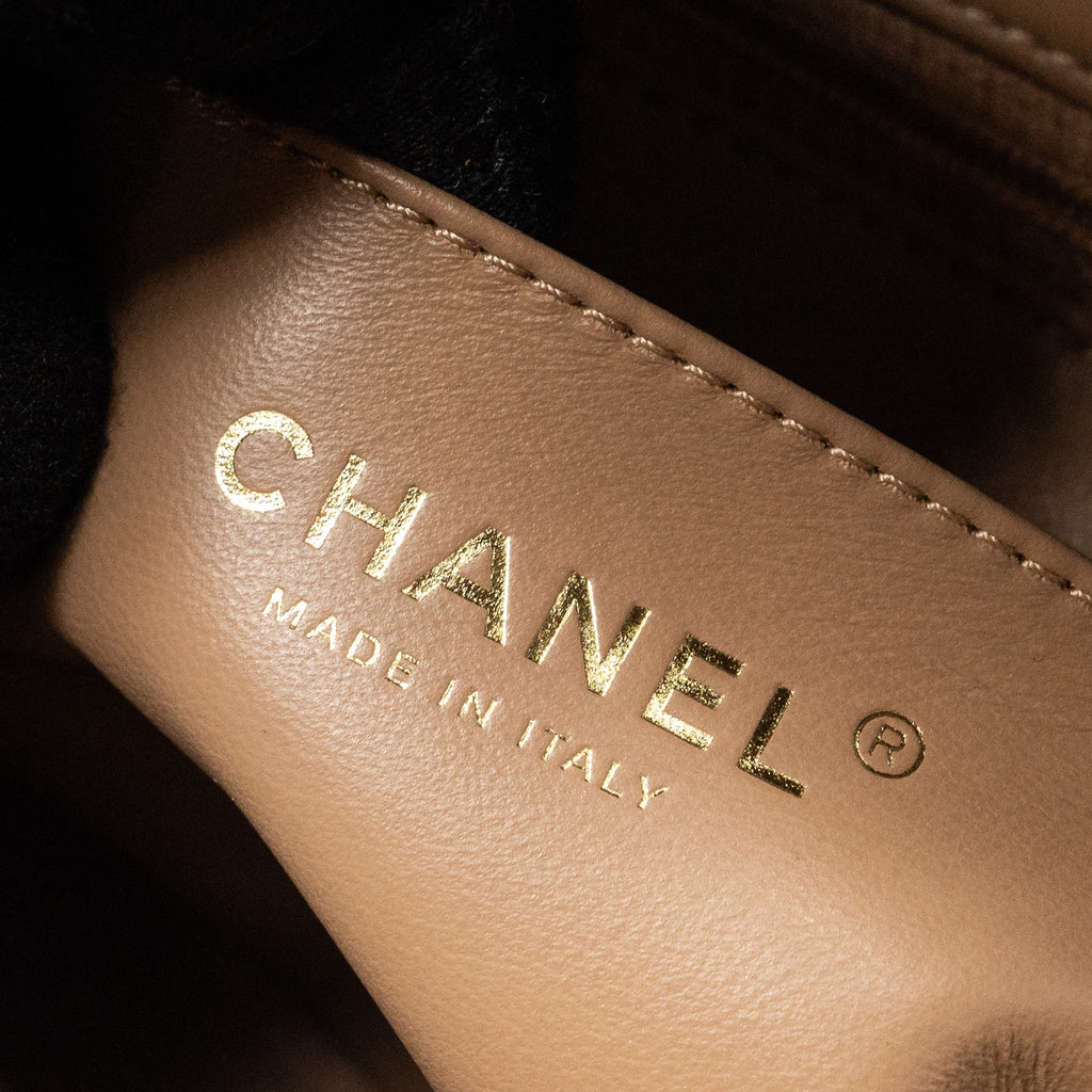 CHANEL 22B PEARL CRUSH MINI RECTANGULAR FLAP BAG LAMBSKIN DARK BEIGE GHW (MICROCHIP)