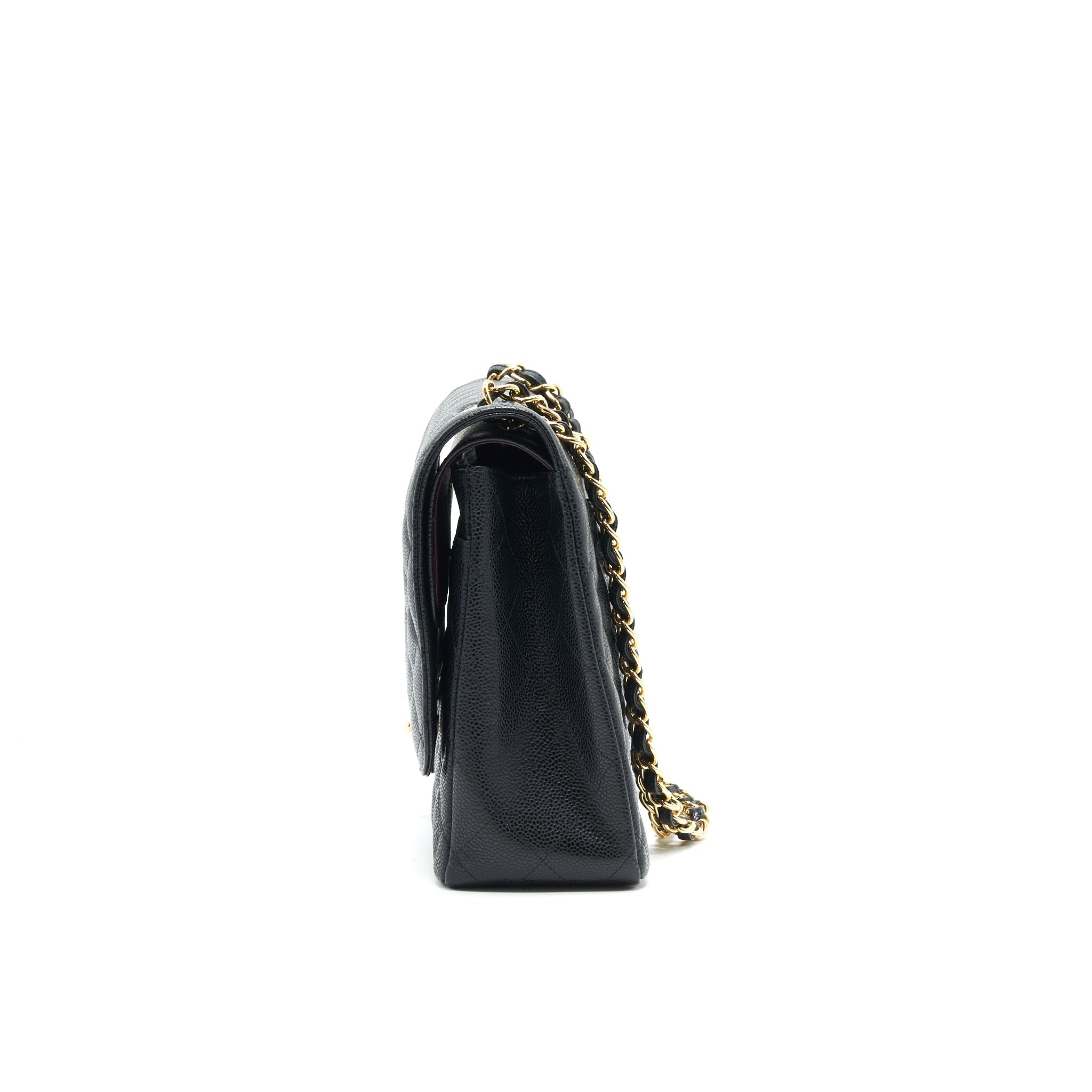 CHANEL MAXI CLASSIC DOUBLE FLAP BLACK CAVIAR GHW