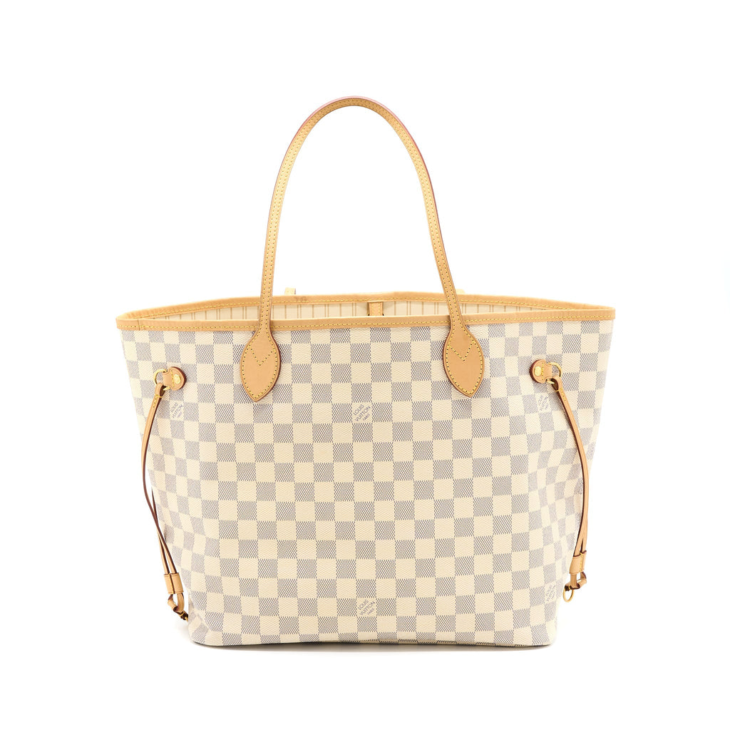 LOUIS VUITTON NEVERFULL MM DAMIER AZUR CANVAS GHW