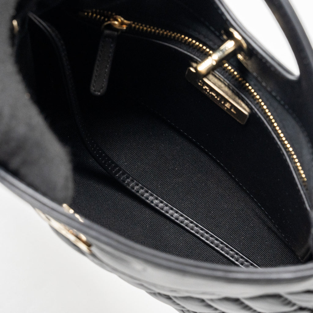CHANEL 23A MINI 31 BAG CALFSKIN BLACK LGHW (MICROCHIP)