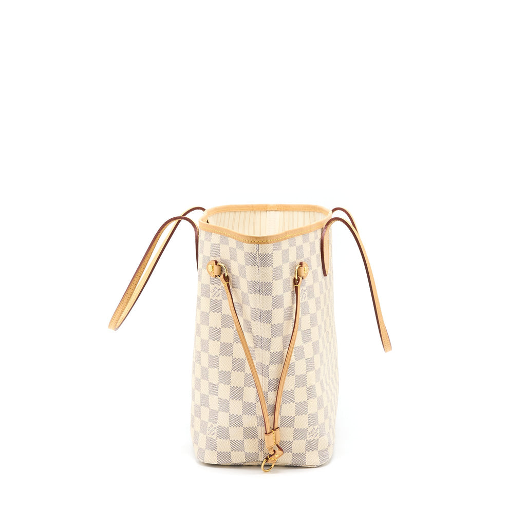 LOUIS VUITTON NEVERFULL MM DAMIER AZUR CANVAS GHW