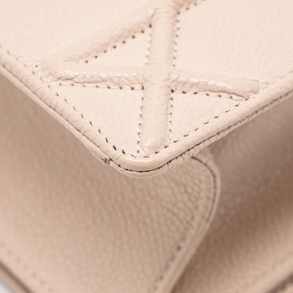 DIOR MEDIUM DIORAMA GRAINED CALFSKIN LIGHT PINK SHW