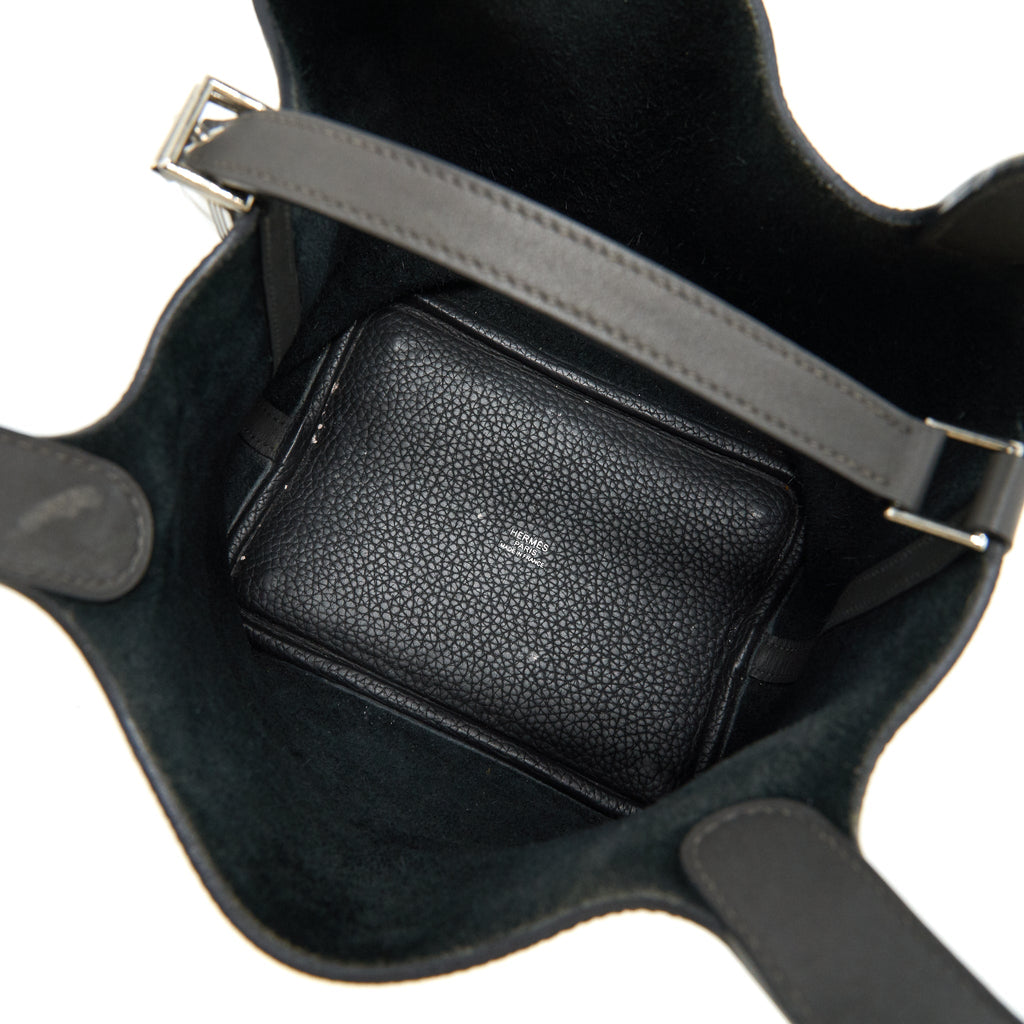 HERMES PICOTIN 18 LOCK BAG DARK GREY SHW