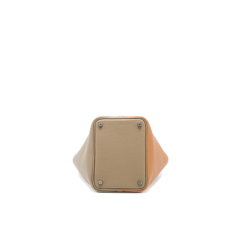HERMES PICOTIN 18 LOCK BAG CLEMENCE GOLD/ETOUPE/NATA SHW