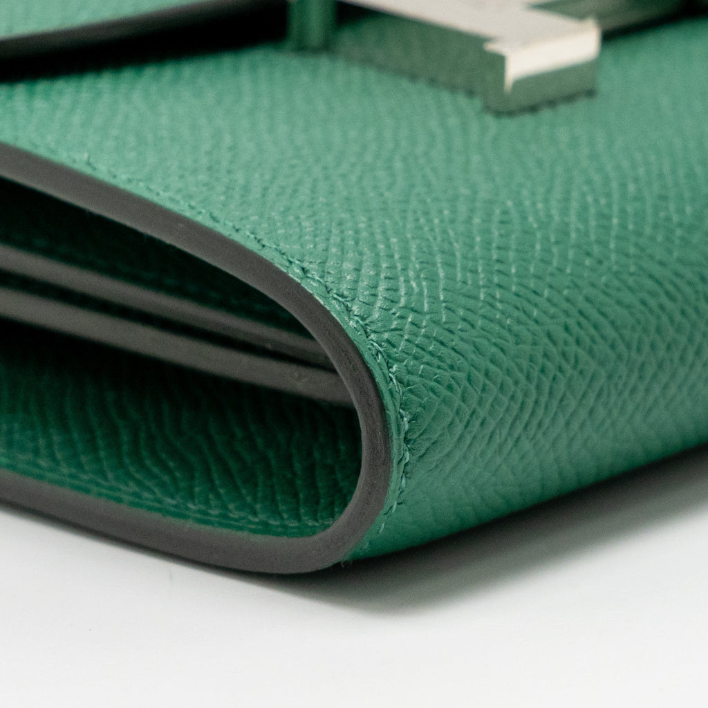 HERMES CONSTANCE COMPACT WALLET EPSOM GREEN SHW