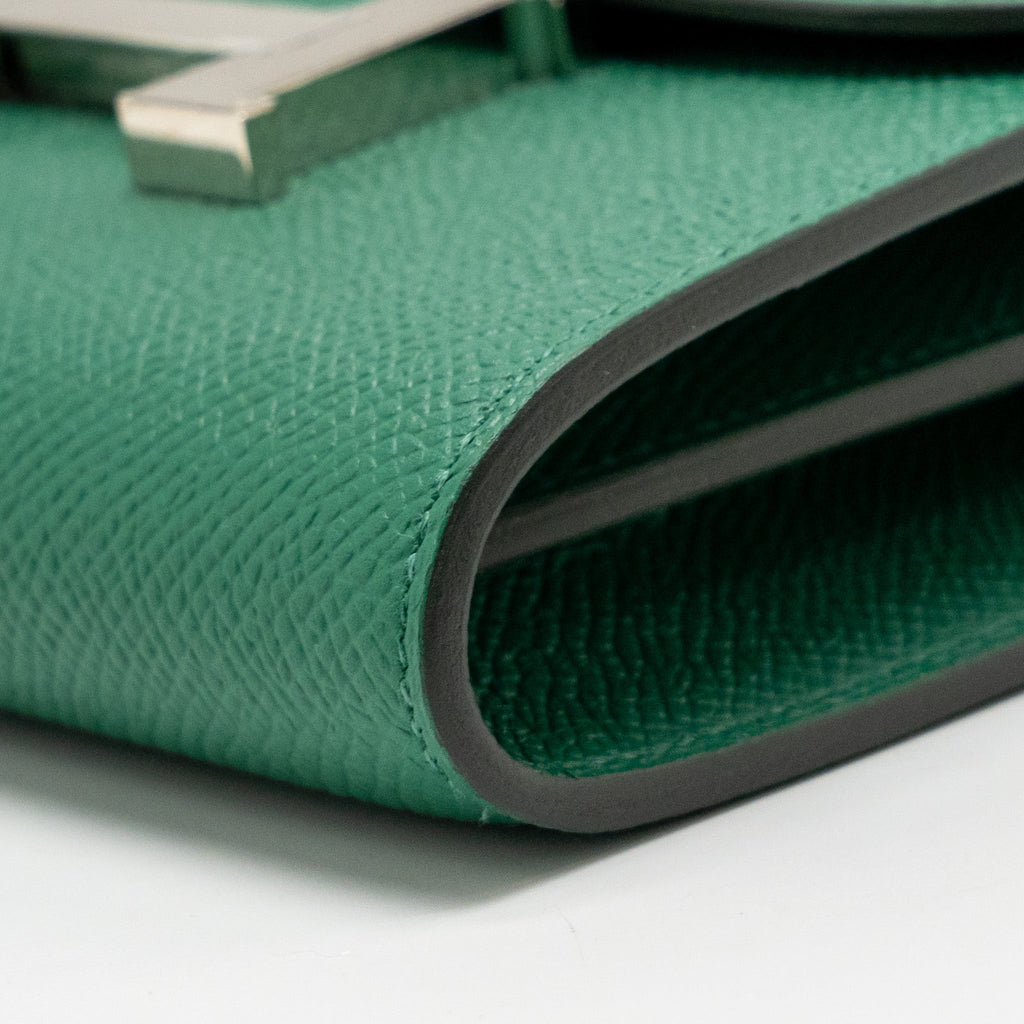 HERMES CONSTANCE COMPACT WALLET EPSOM GREEN SHW