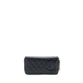 CHANEL CAMBON LONG ZIPPER WALLET CALFSKIN BLACK/PINK SHW