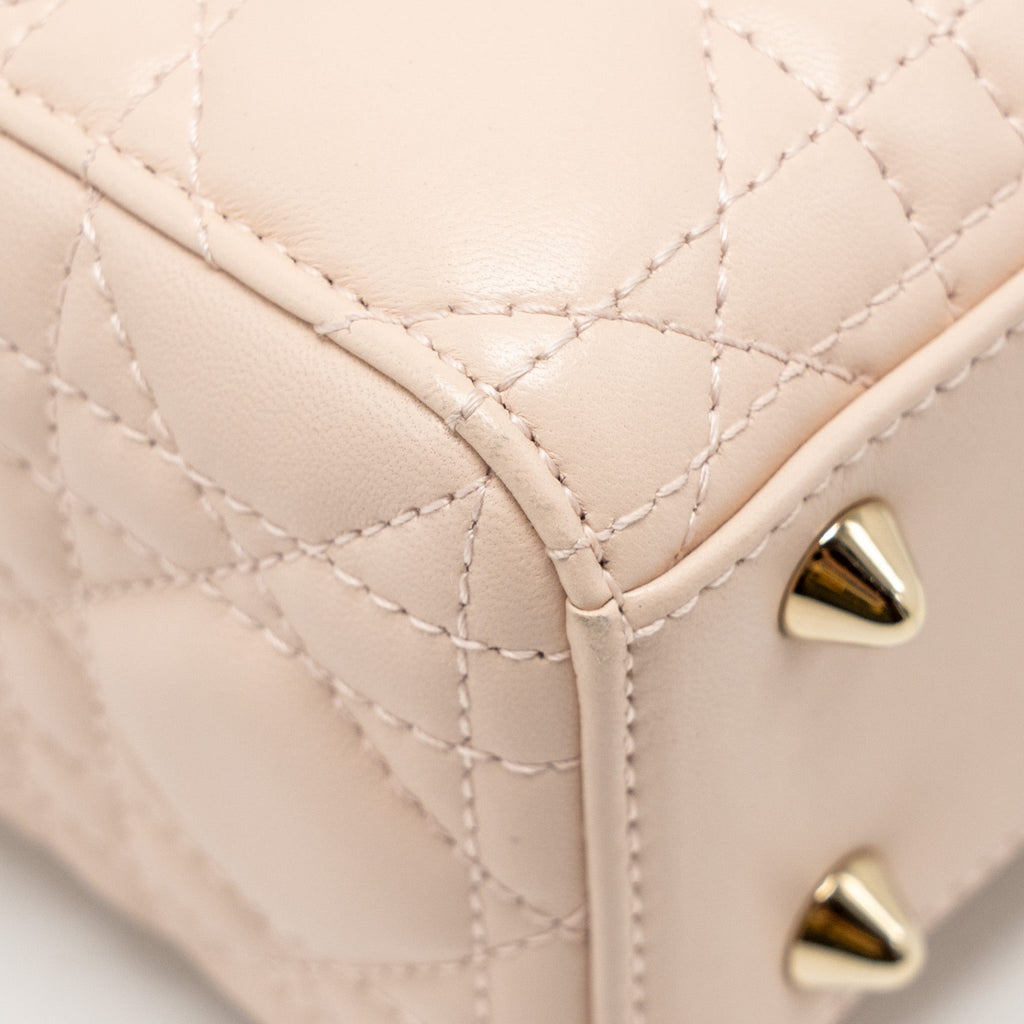 DIOR MY ABC SMALL LADY DIOR LAMBSKIN LIGHT PINK LGHW
