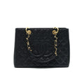 CHANEL GRANT SHOPPING TOTE BAG GST BLACK CAVIAR GHW