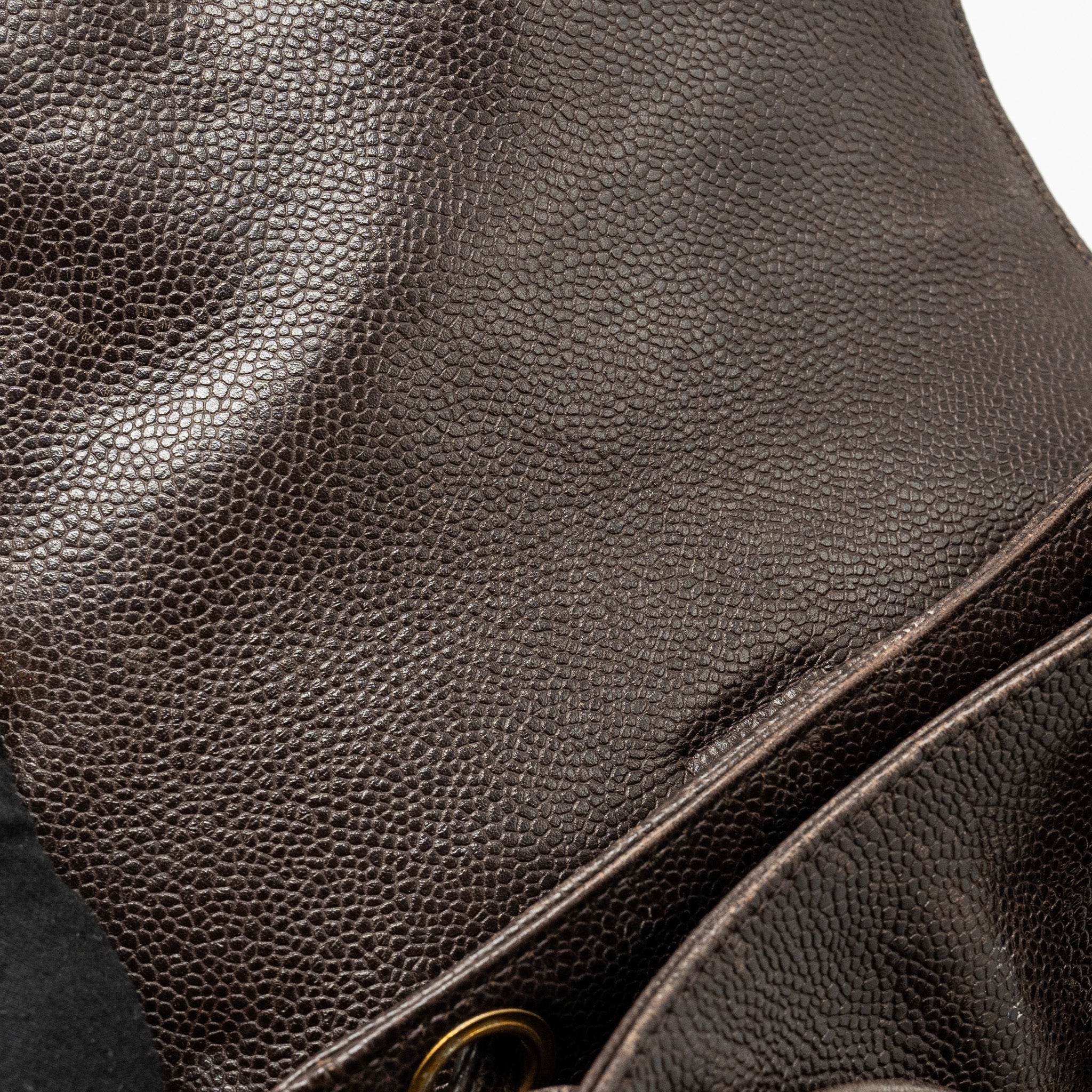 CHANEL VINTAGE FLAP BACKPACK CAVIAR BROWN GHW