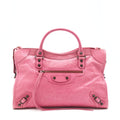 BALENCIAGA CLASSIC CITY BAG PINK RUTHENIUM HARDWARE