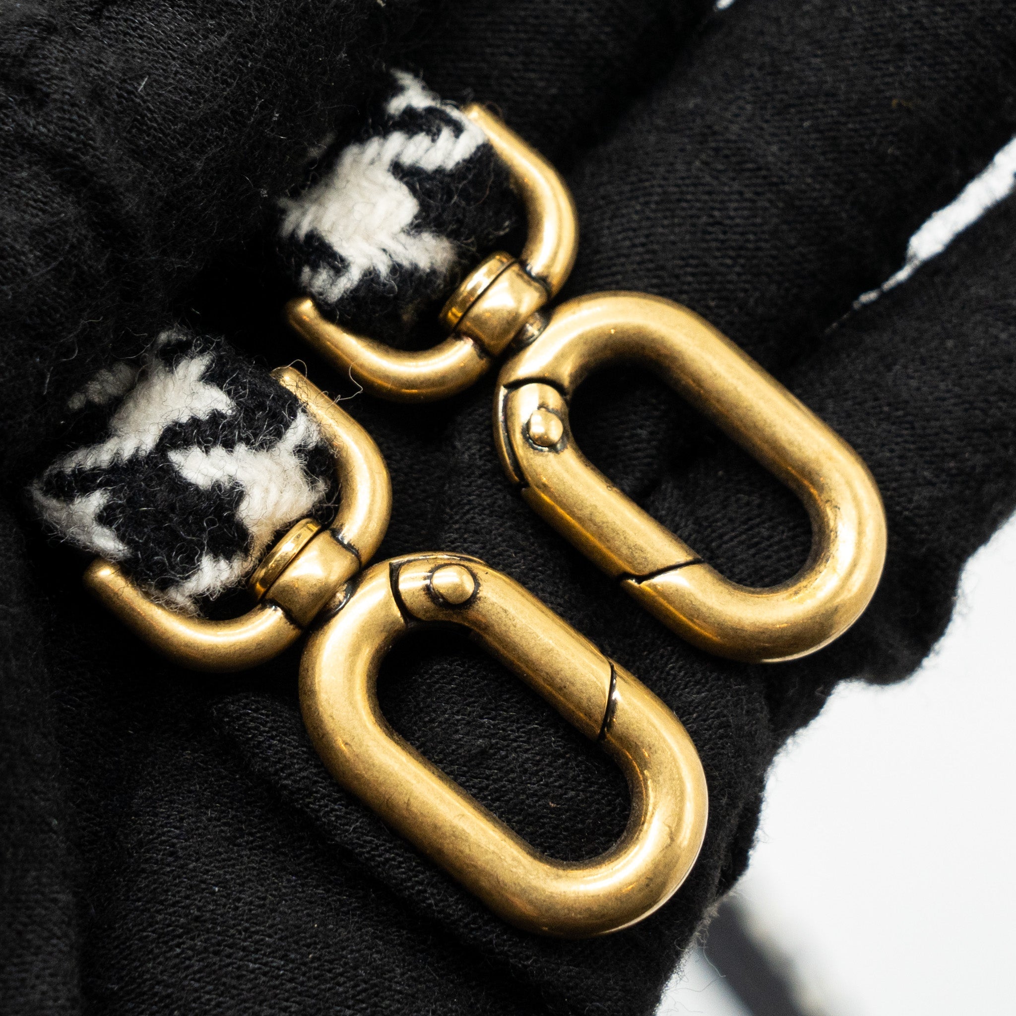 BALENCIAGA HOURGLASS S WOOL HOUNDSTOOTH BLACK/WHITE GHW