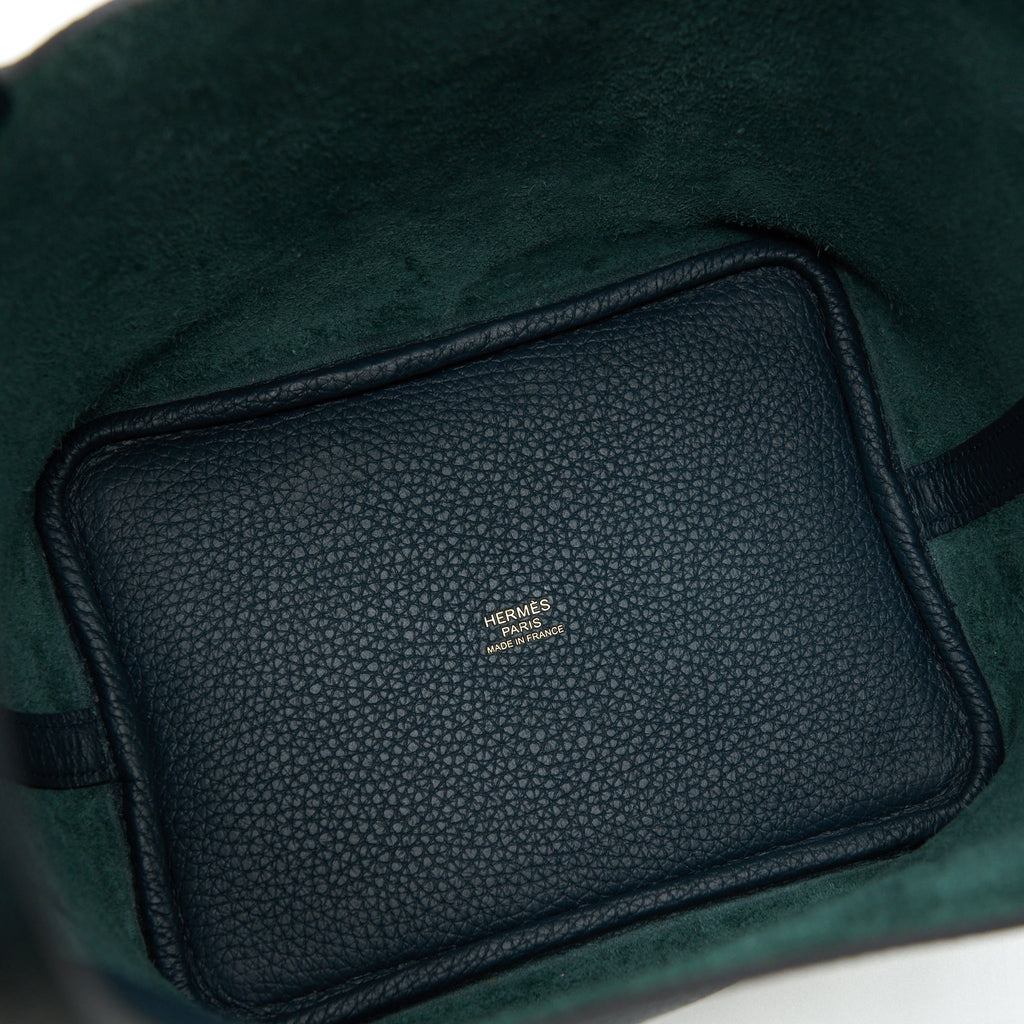 HERMES PICOTIN 18 LOCK BAG CLEMENCE 6O VERT CYPRESS GHW