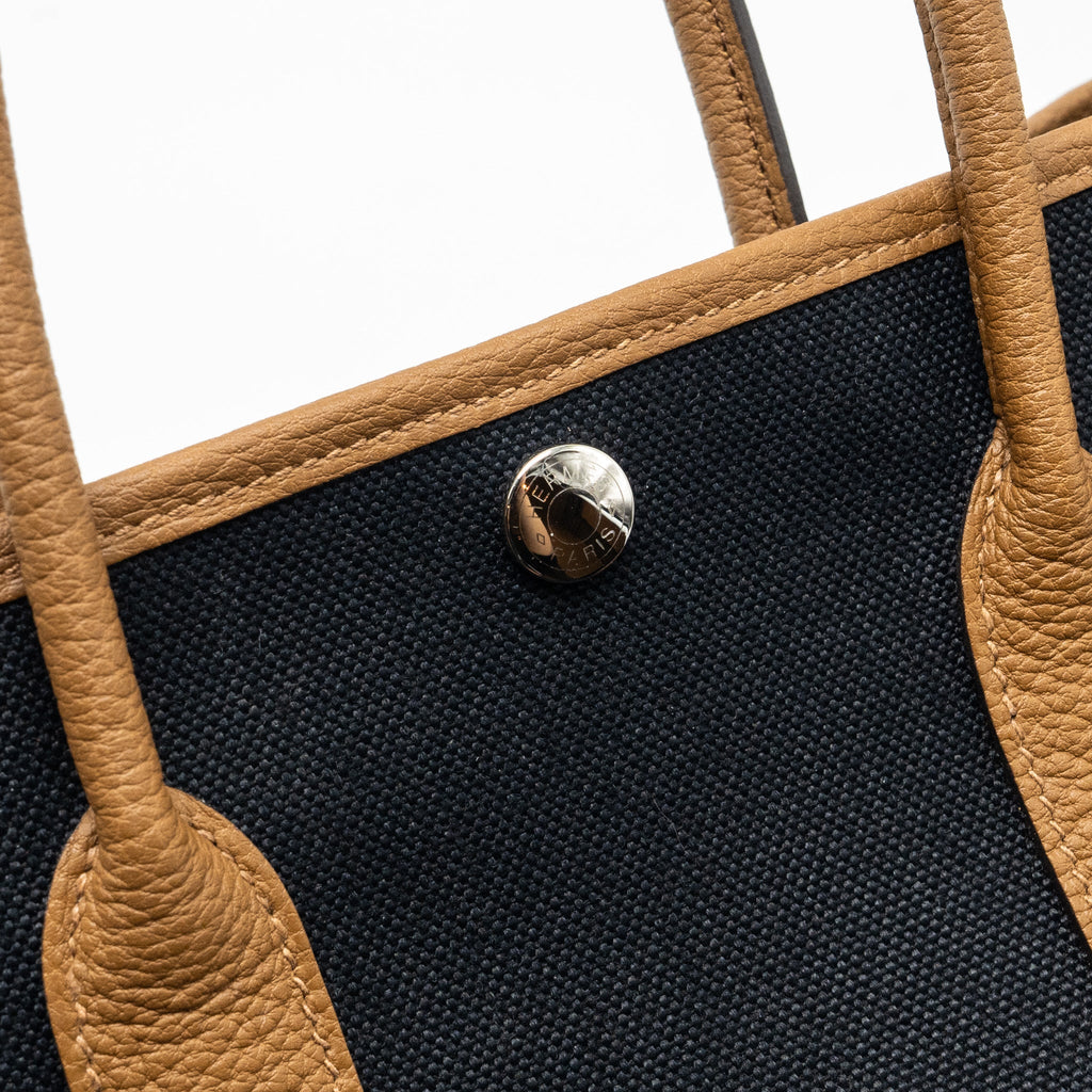 HERMES GARDEN PARTY 30 CANVAS/NEGONDA ALEZAN/BLACK SHW