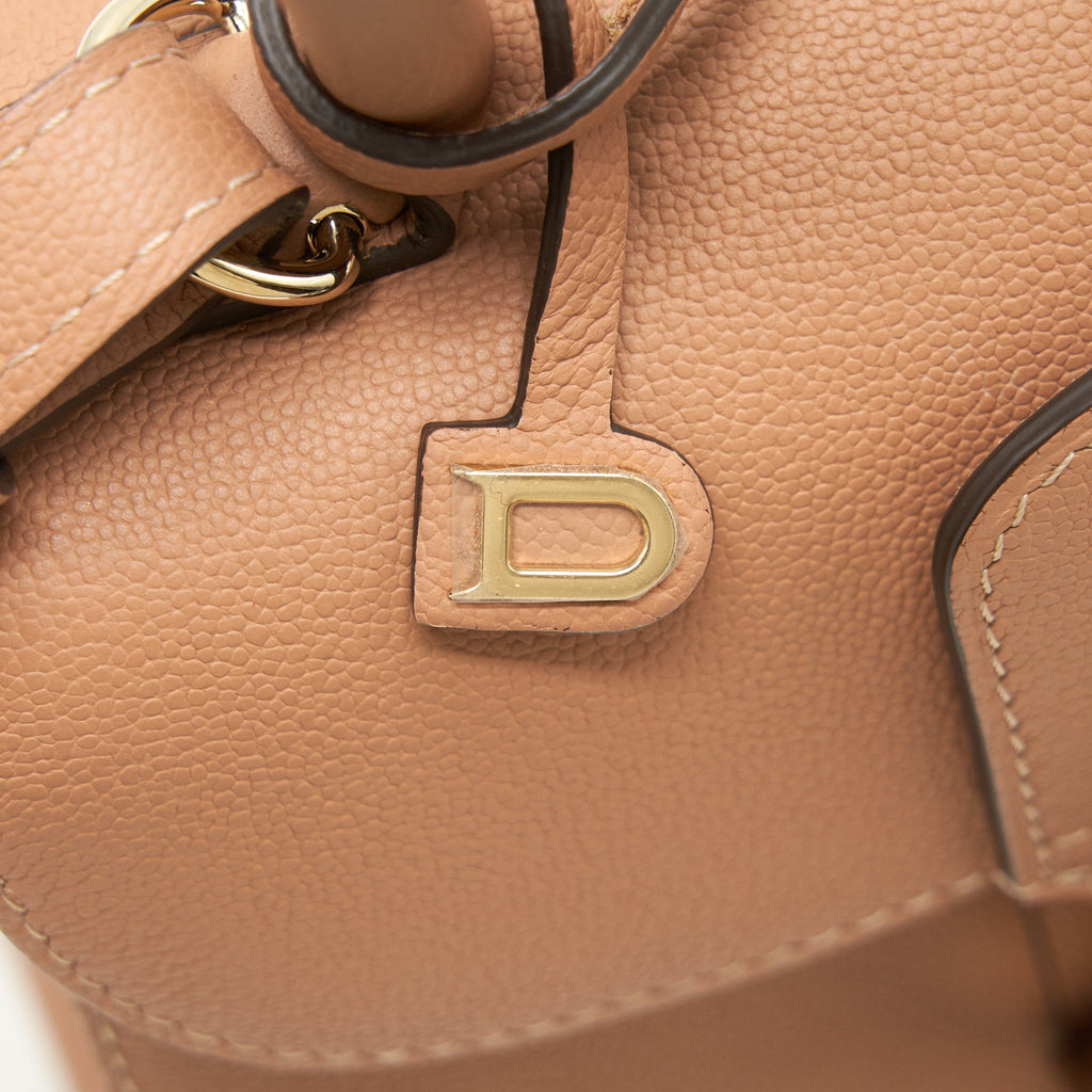 DELVAUX MINI BRILLIANT BAG GRAINED CALFSKIN BEIGE GHW