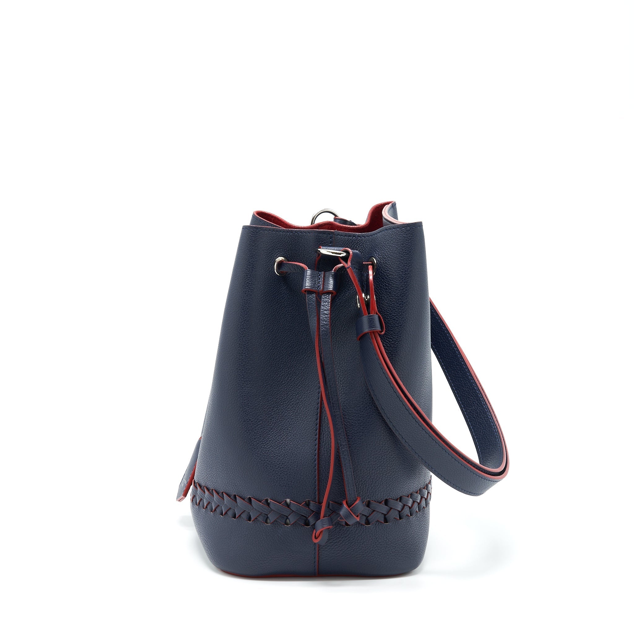 LOUIS VUITTON LOCKME BUCKET BAG NAVY/RED WITH AN EXTRA BAG CHARM SHW