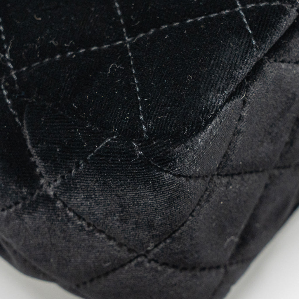 CHANEL 23B HOBO BAG VELVET BLACK GHW (MICROCHIP)