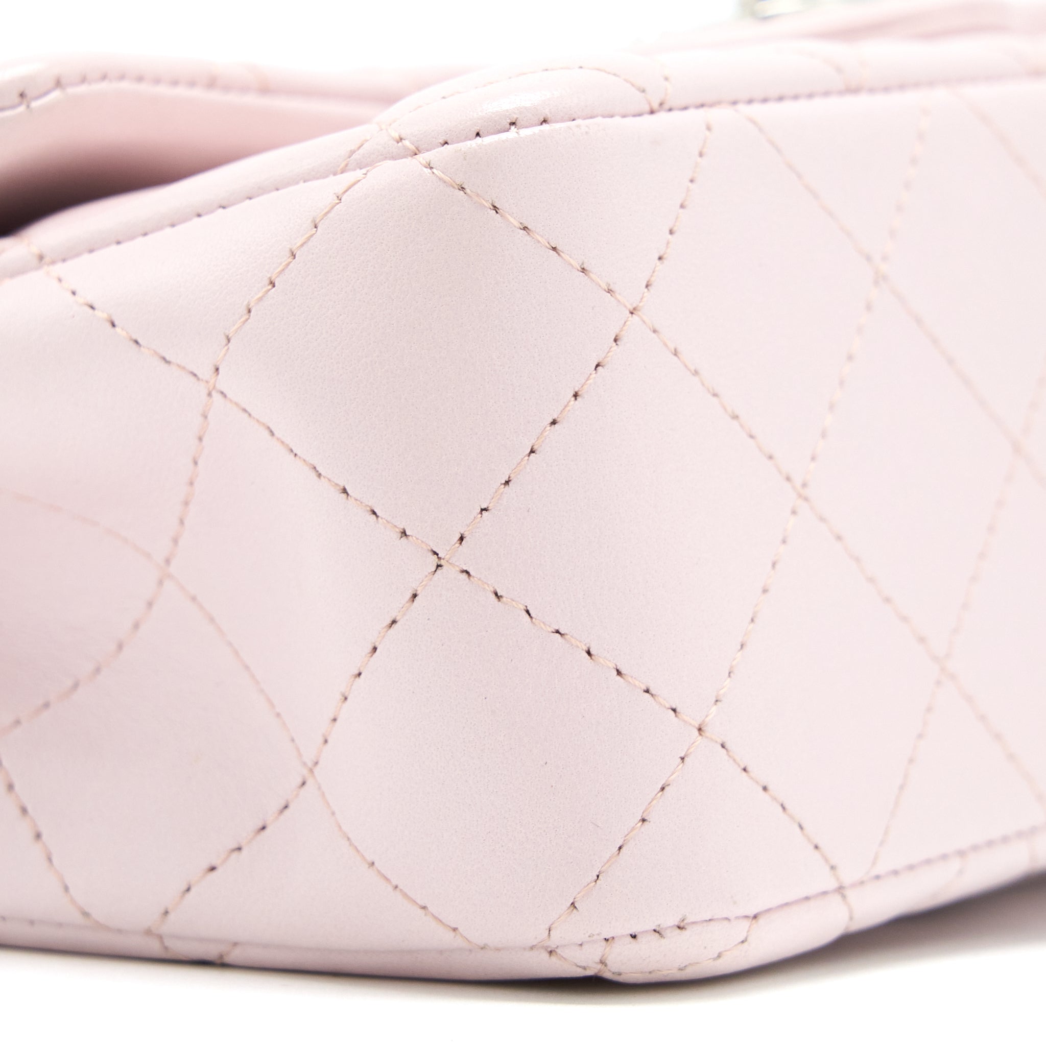 CHANEL MINI RECTANGULAR FLAP BAG LAMBSKIN LIGHT PINK SHW
