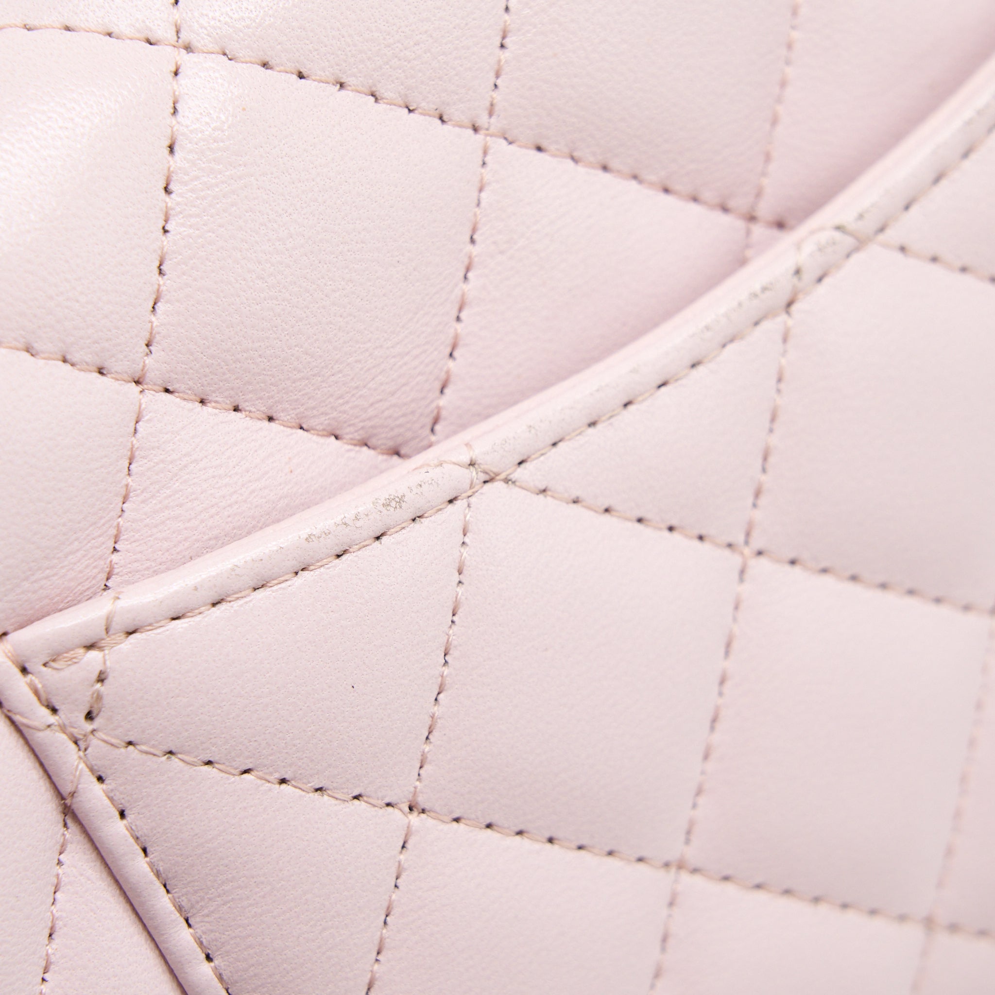 CHANEL MINI RECTANGULAR FLAP BAG LAMBSKIN LIGHT PINK SHW