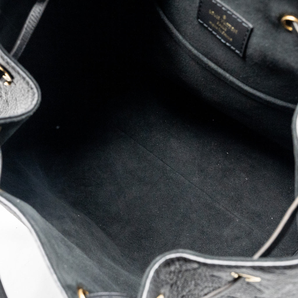 LOUIS VUITTON MONTSOURIS PM BACKPACK MONOGRAM EMPREINTE BLACK GHW