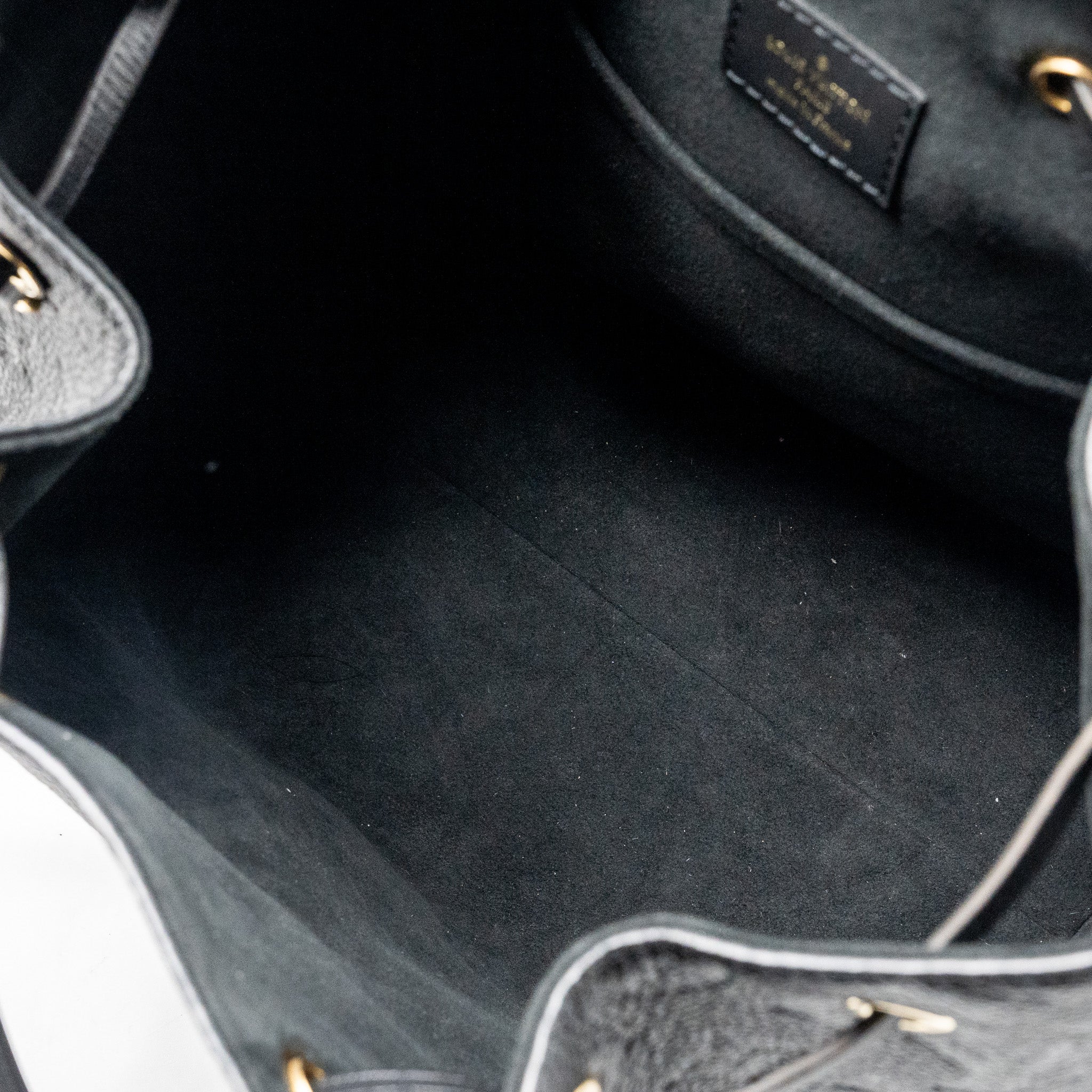 LOUIS VUITTON MONTSOURIS PM BACKPACK MONOGRAM EMPREINTE BLACK GHW